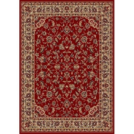 RADICI USA INC Radici 1833-6011-RED Como Rectangular Red Traditional Italy Area Rug; 5 ft. 5 in. W x 7 ft. 7 in. H 1833/6011/RED